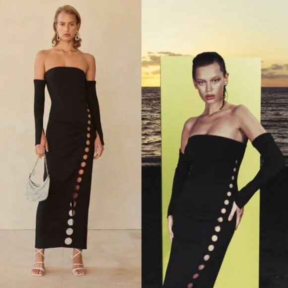 cult gaia Dresses & Skirts - NWT Cult Gaia Capri Dress Black Size 2